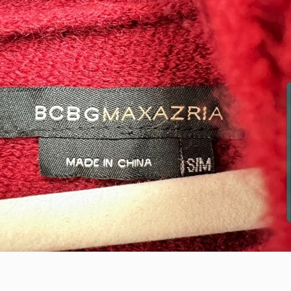 BCBG Red Cowl Poncho - Picture 4 of 5